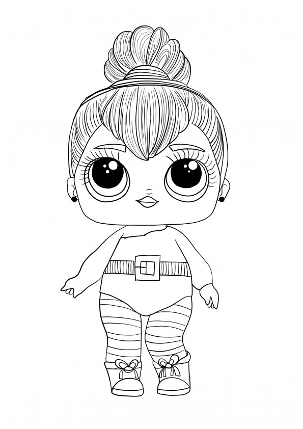 L.O.L. doll spice free coloring and printing image