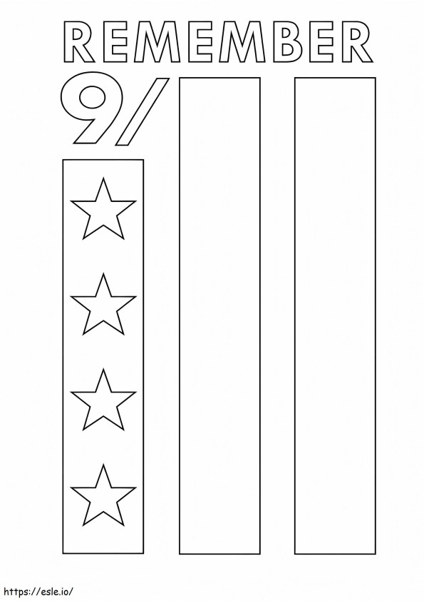Remember Patriot Day coloring page