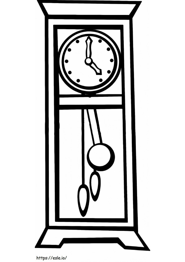 Coloriage Horloge de parquet à imprimer dessin