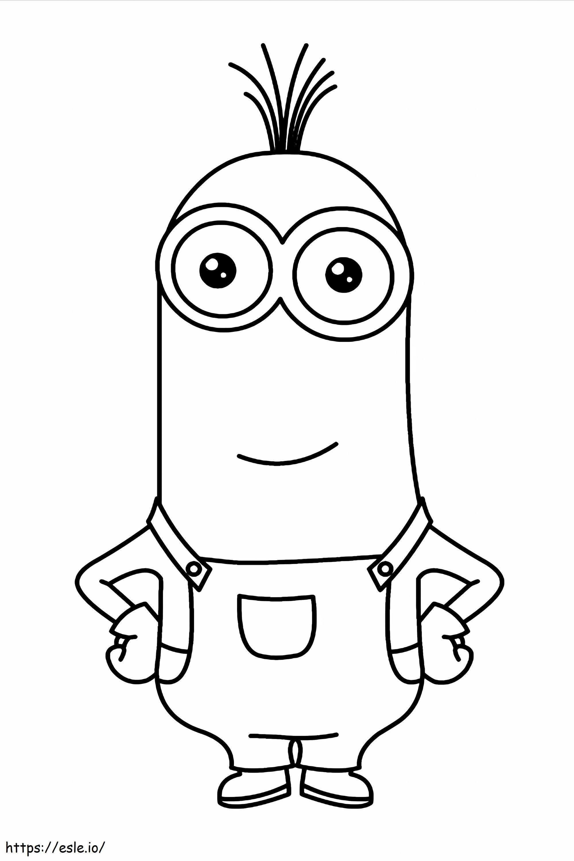 Minion Smiling coloring page