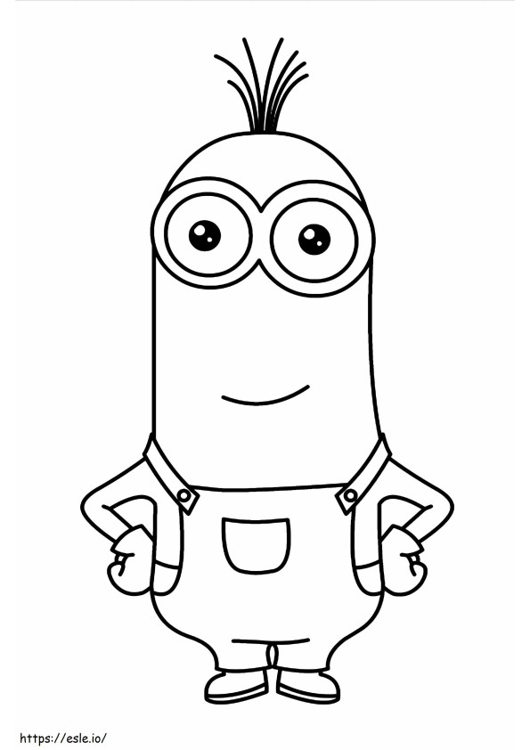 Minion Smiling coloring page