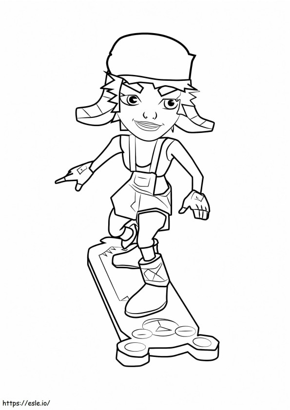 Alex From Subway Surfers coloring page