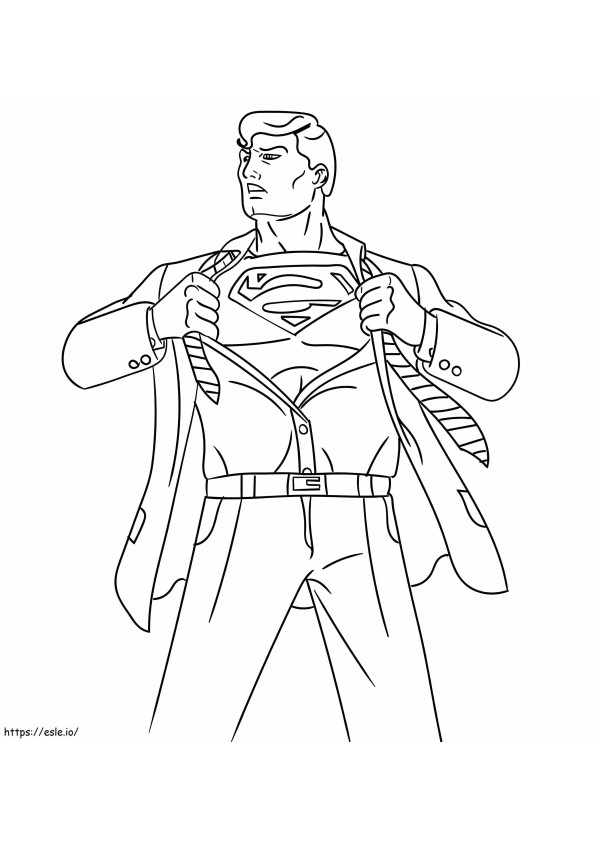 superman genial para colorear
