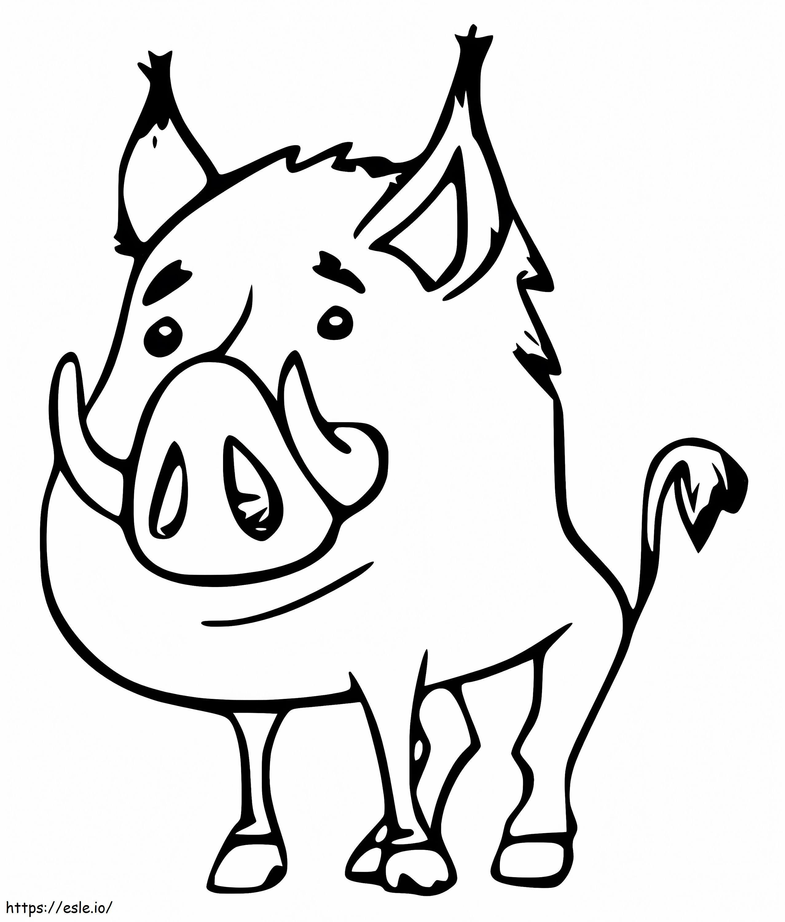 Boar Smiling coloring page