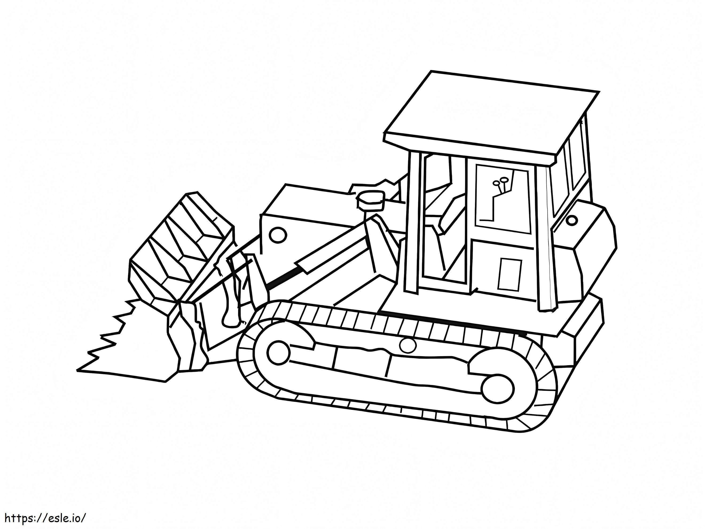 Bulldozer 2 coloring page