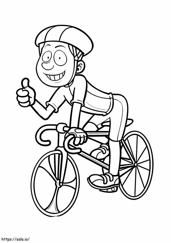 Coloriage Cyclistes à imprimer dessin