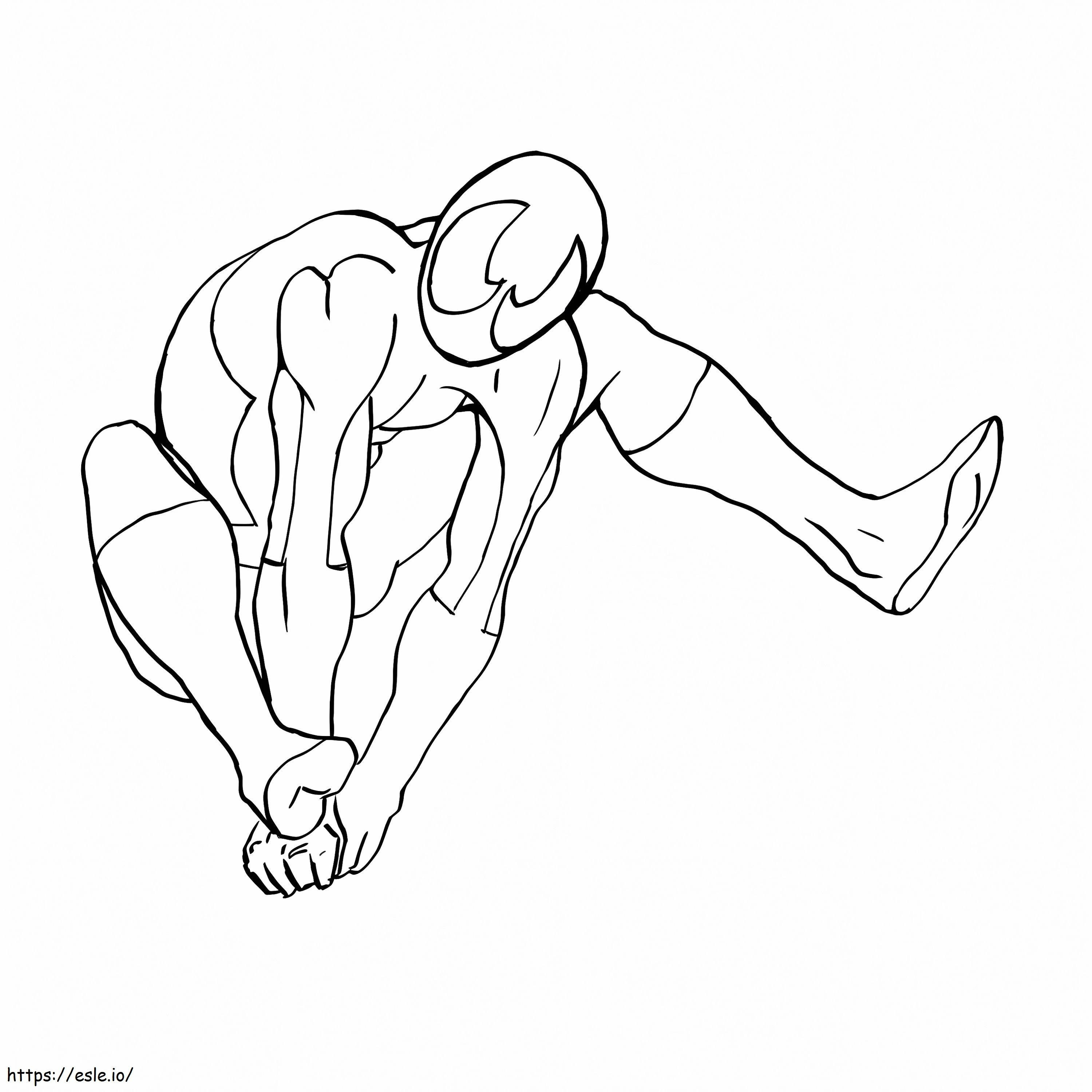Coloriage Homme araignée noir à imprimer dessin