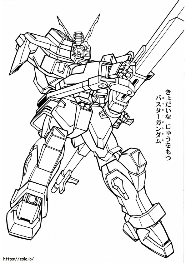 Gundam 3 para colorir