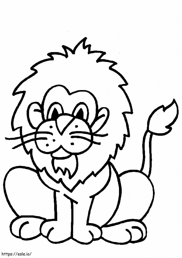 Coloriage Lion pour enfant à imprimer dessin