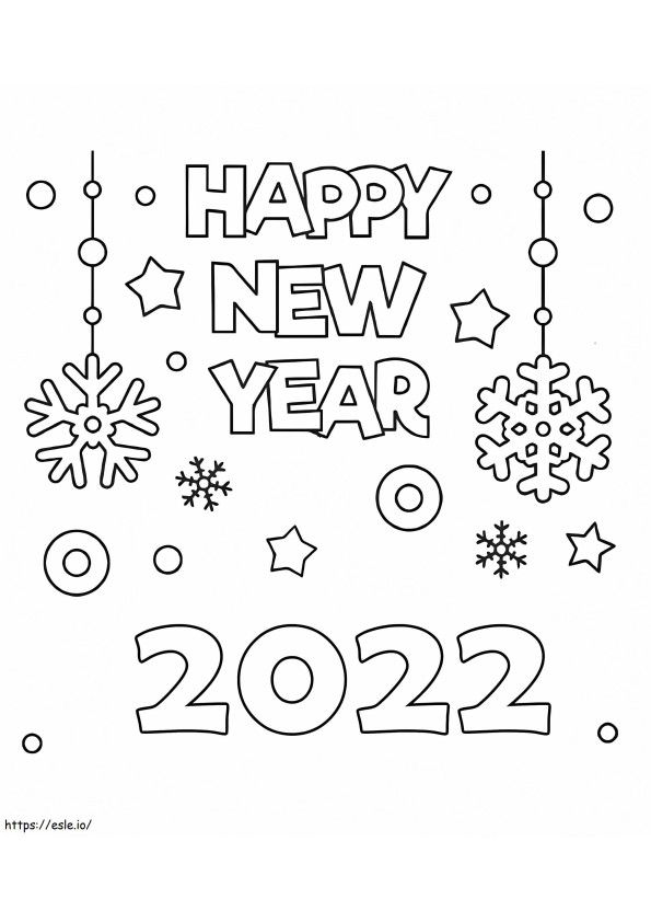 Imprimible Año Nuevo 2022 para colorear