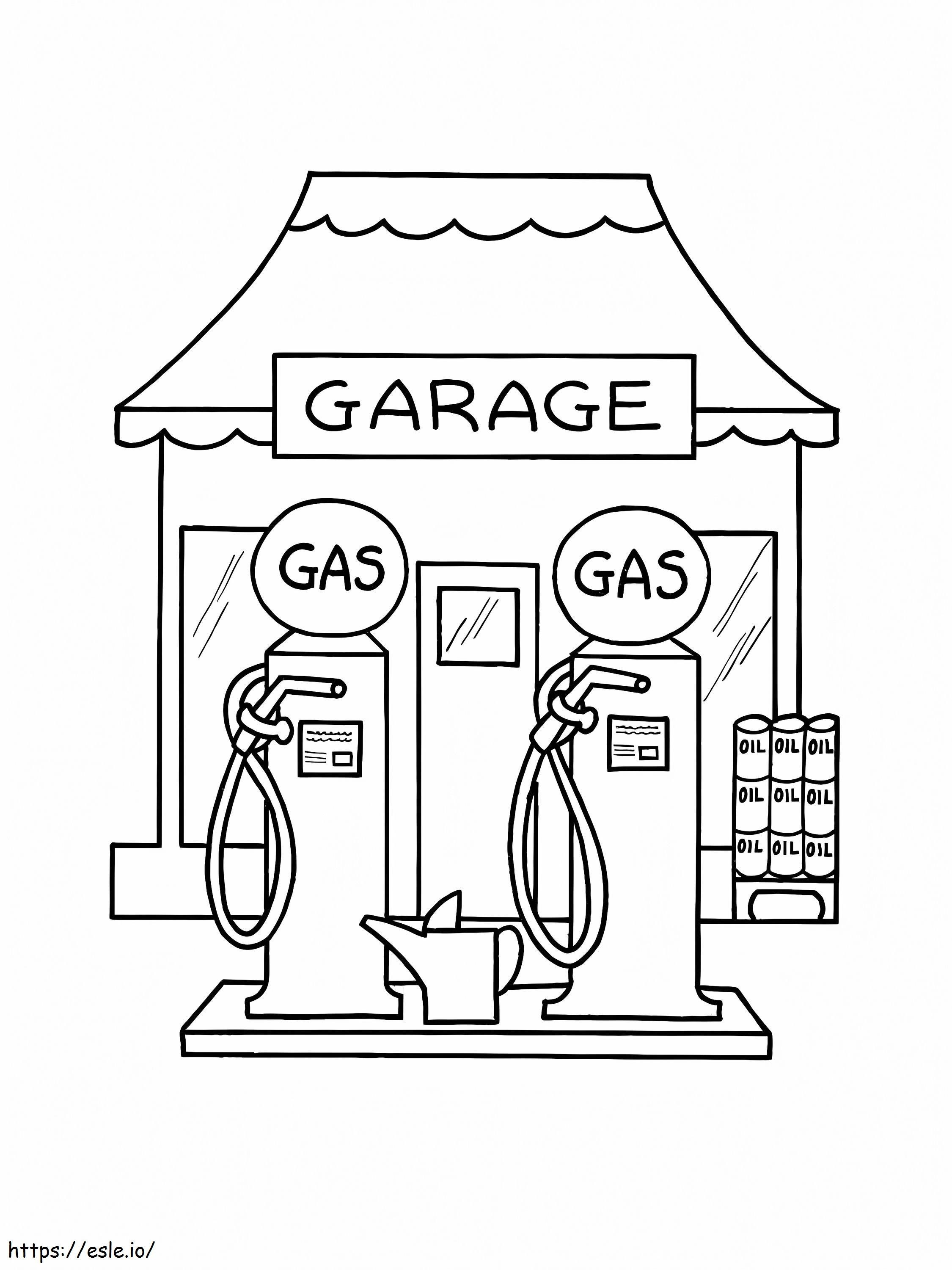 Gas Station 2 coloring page