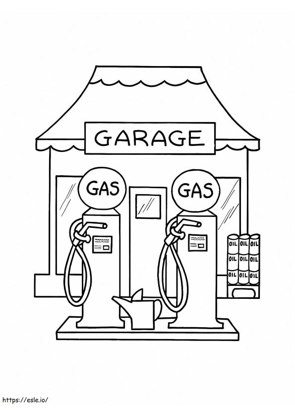 Gas Station 2 coloring page