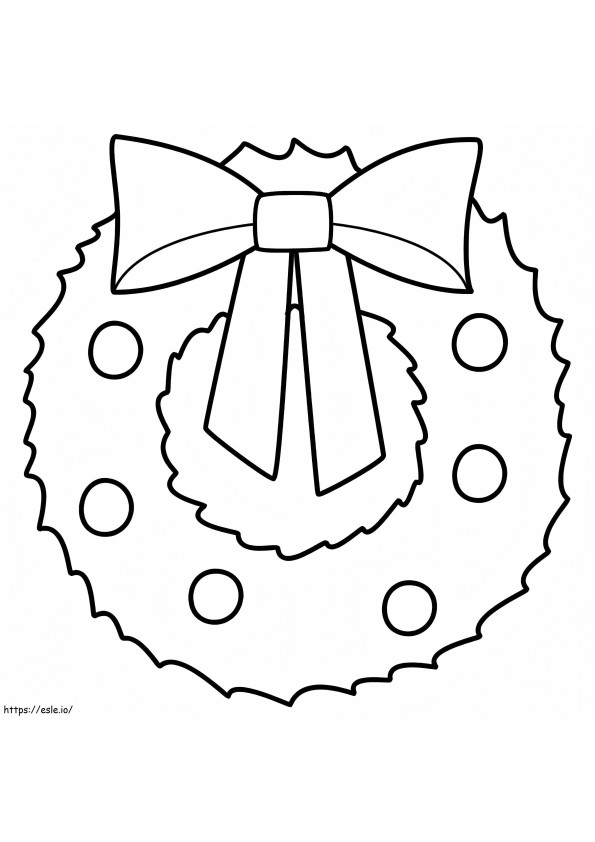 Simple Wreath coloring page