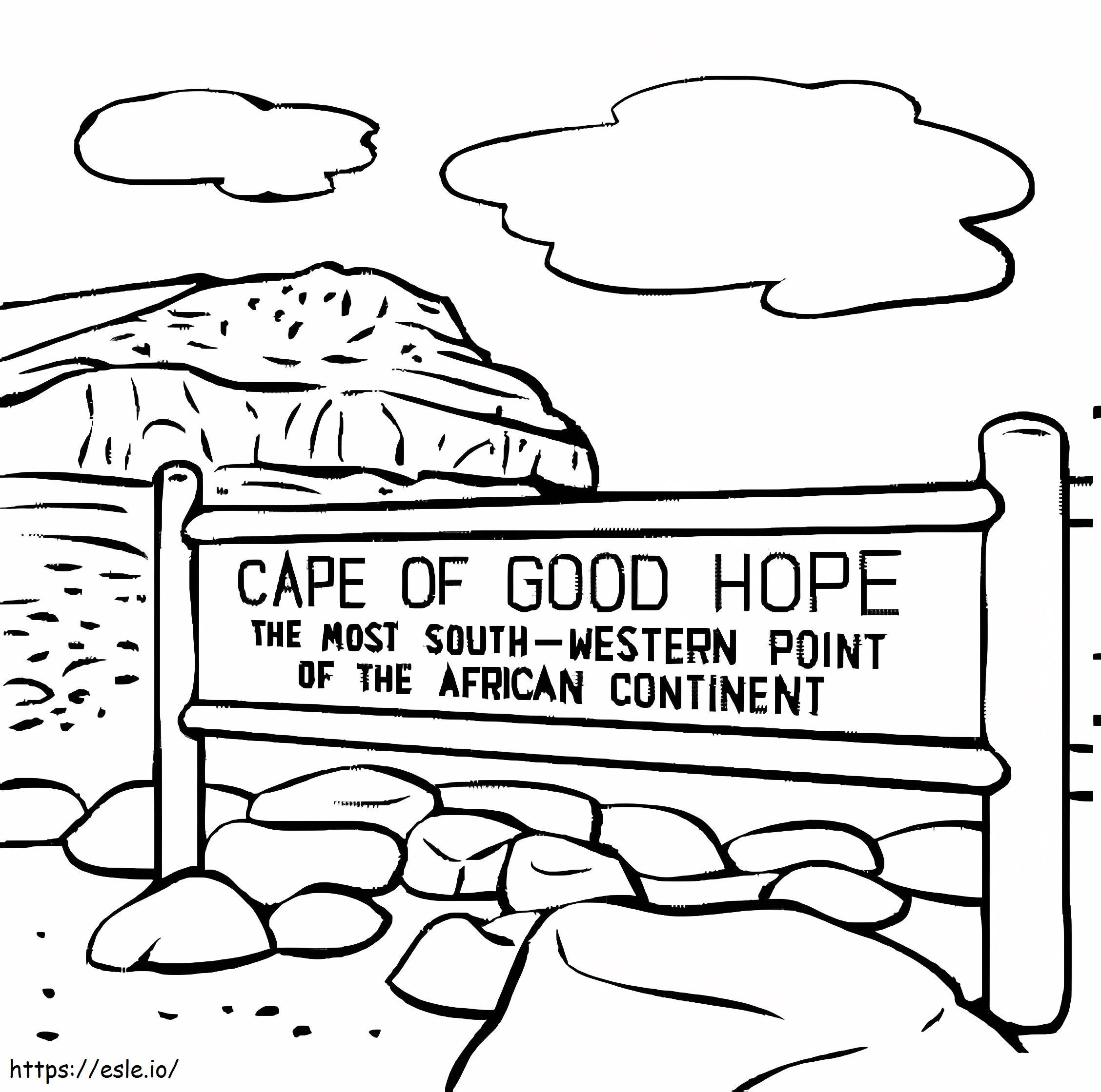 Cabo da Boa Esperança para colorir