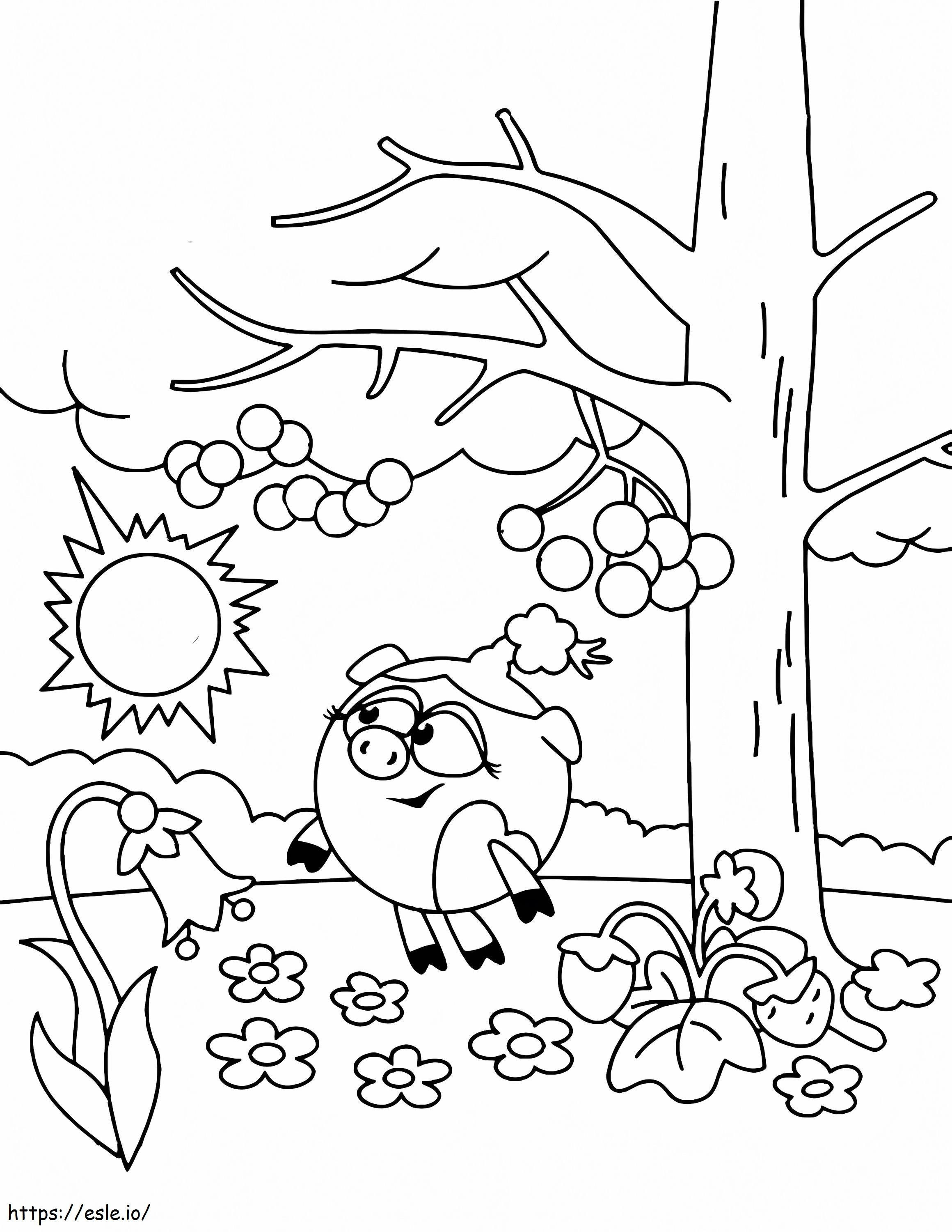 RosaRiki And Sun coloring page