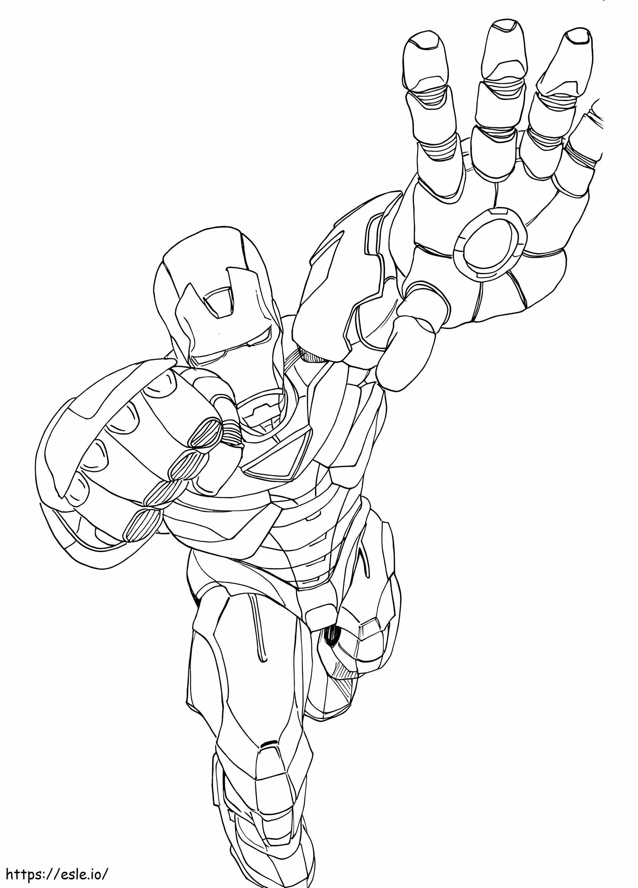 Hero Iron Man coloring page