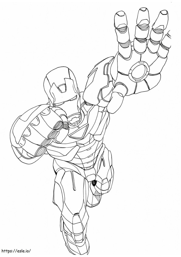 Hero Iron Man coloring page
