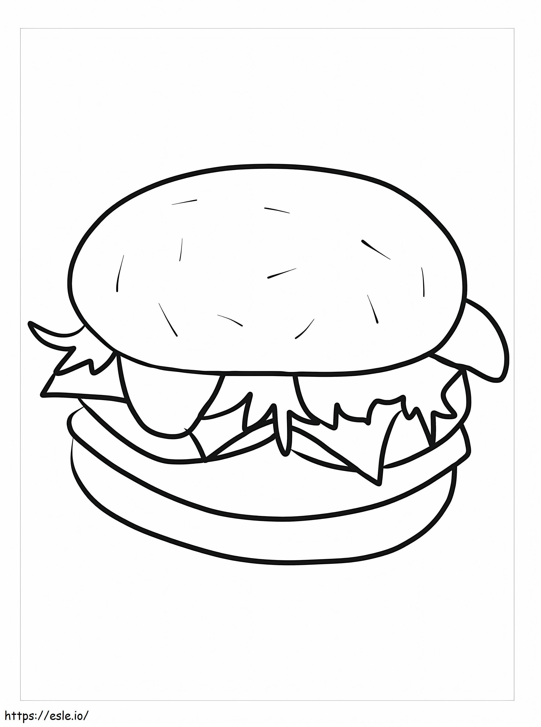 Geweldige hamburger kleurplaat kleurplaat