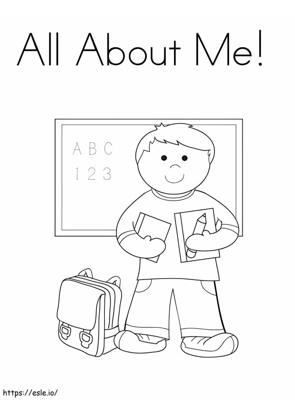 Free All About Me coloring page