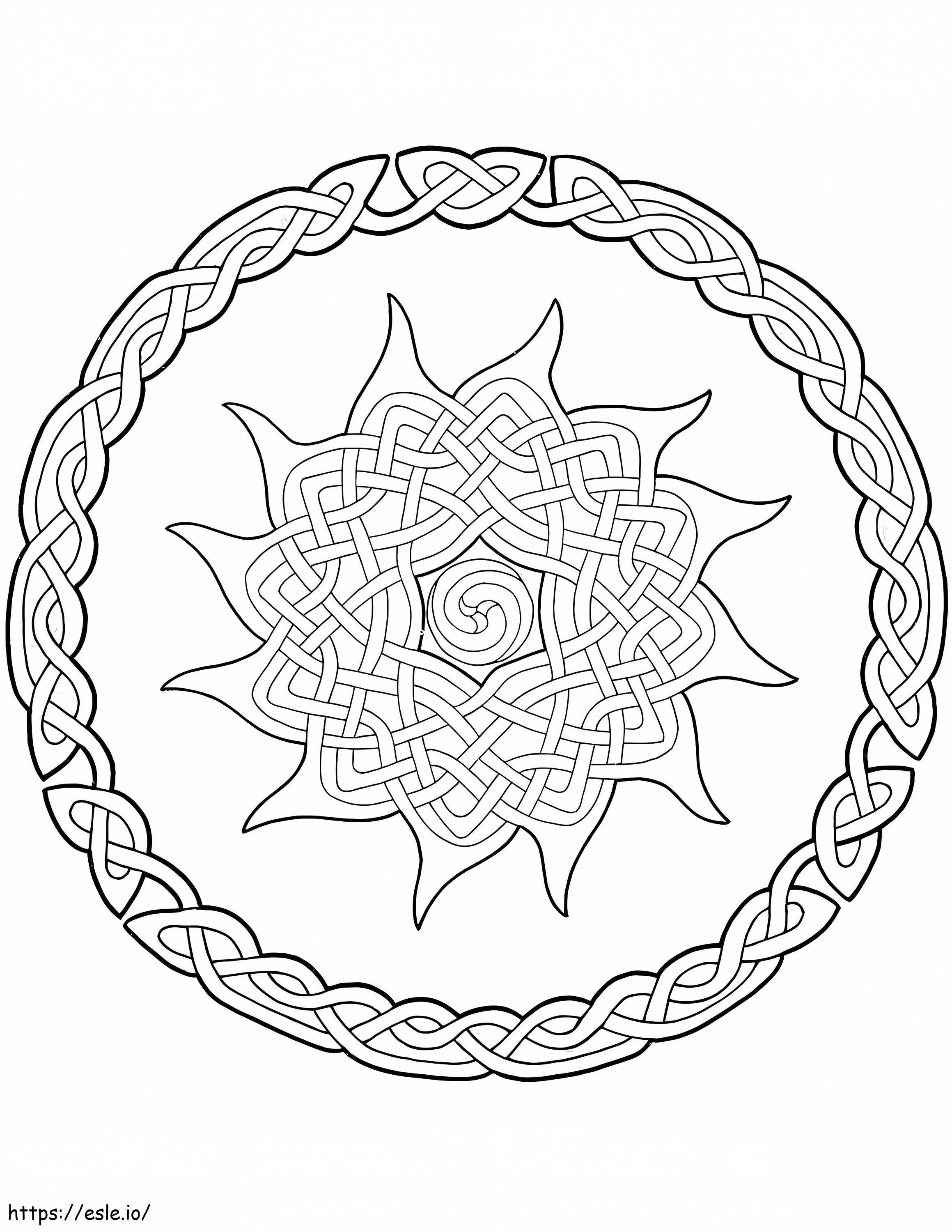 Celtic Mandala coloring page