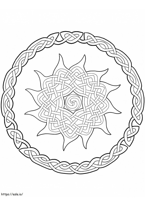 Celtic Mandala coloring page
