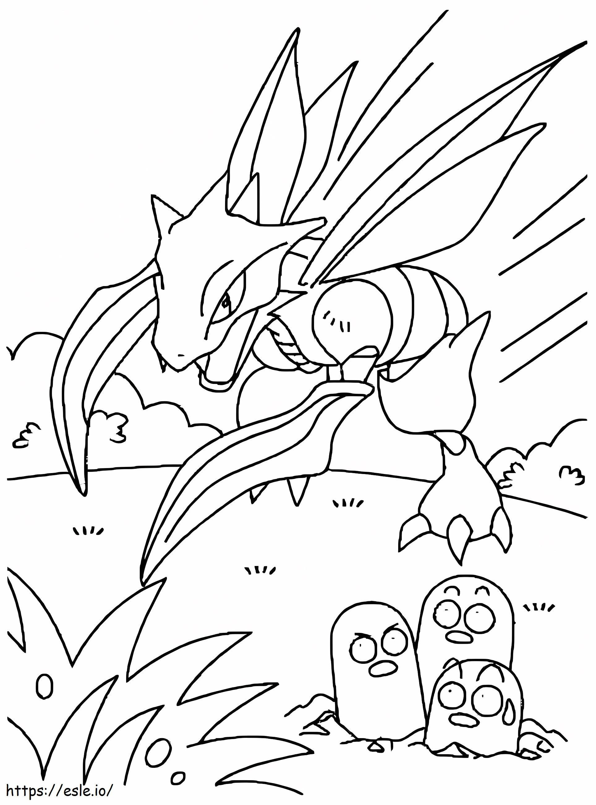Free Scyther coloring page