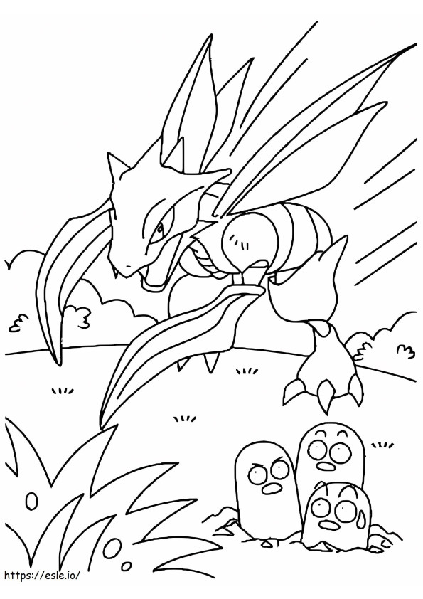 Free Scyther coloring page