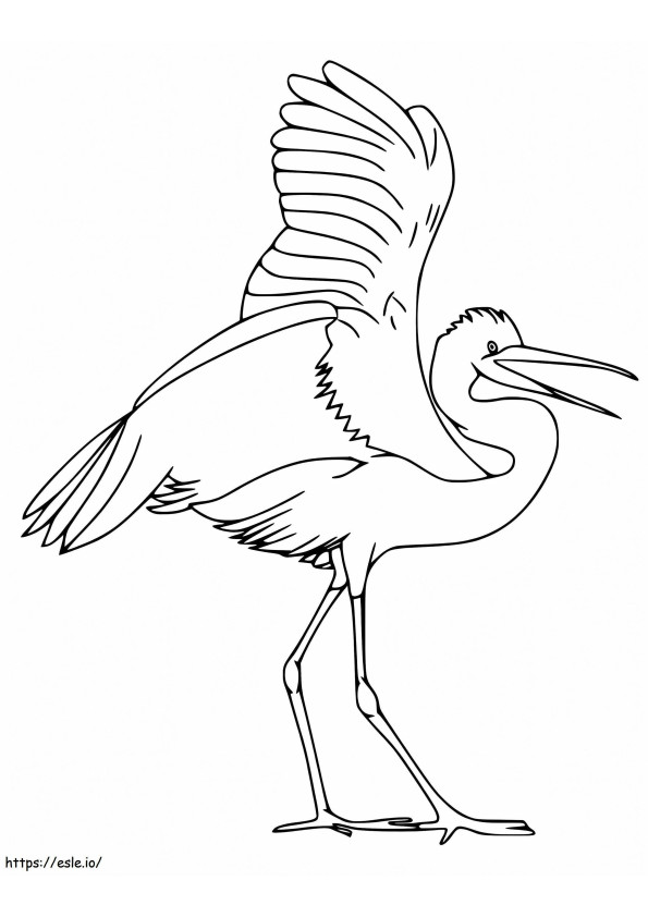 Egretă imprimabilă de colorat