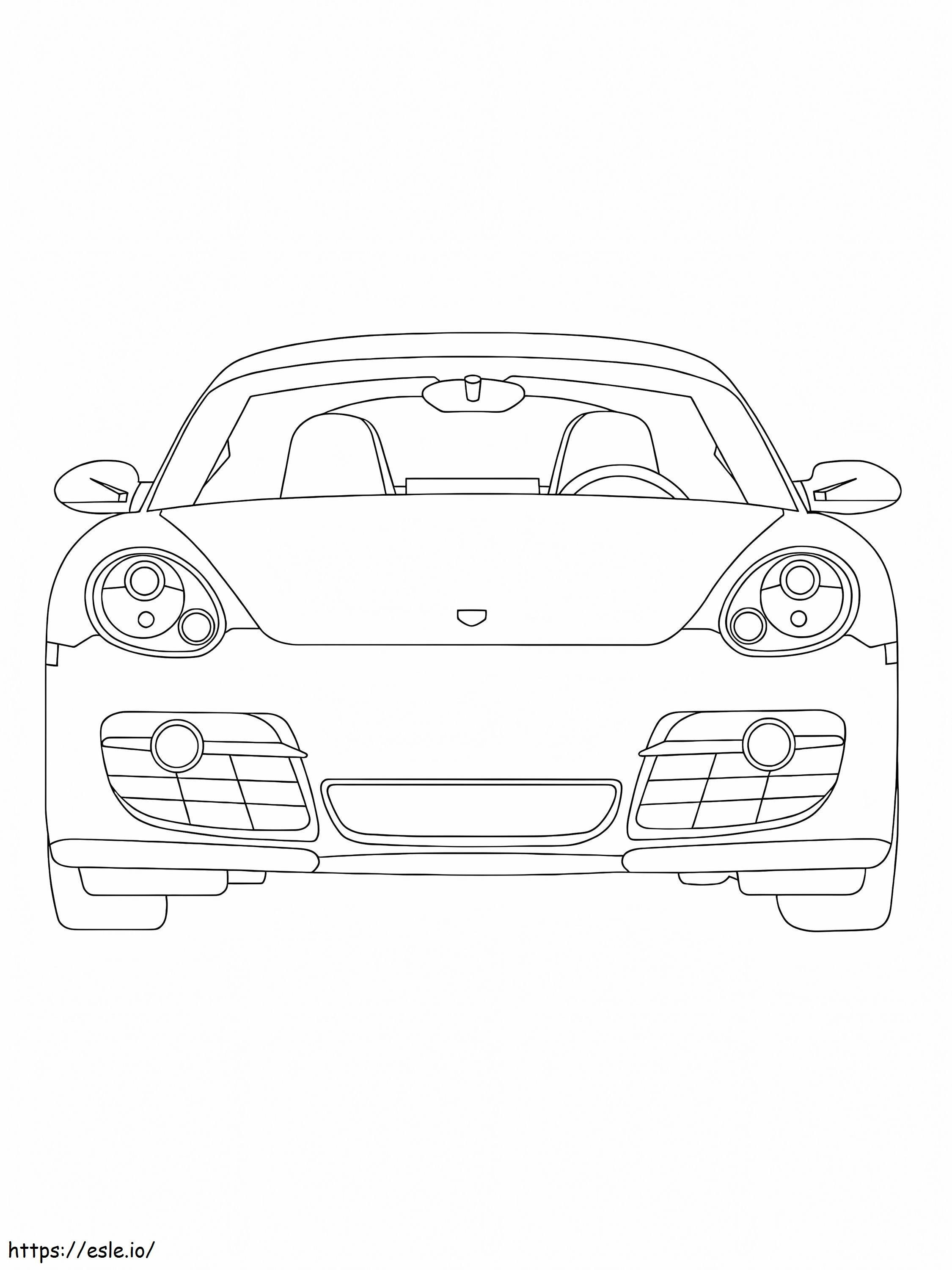 Coche deportivo Porsche 3 para colorear