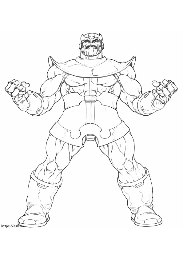 Coloriage Le méchant Thanos à imprimer dessin
