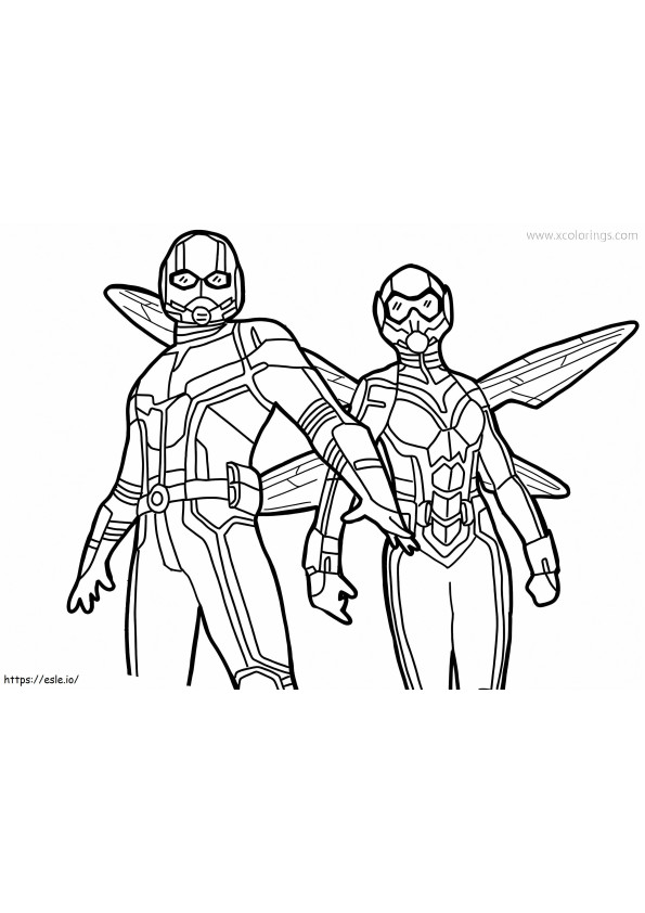 Ant Man And Bee Man coloring page