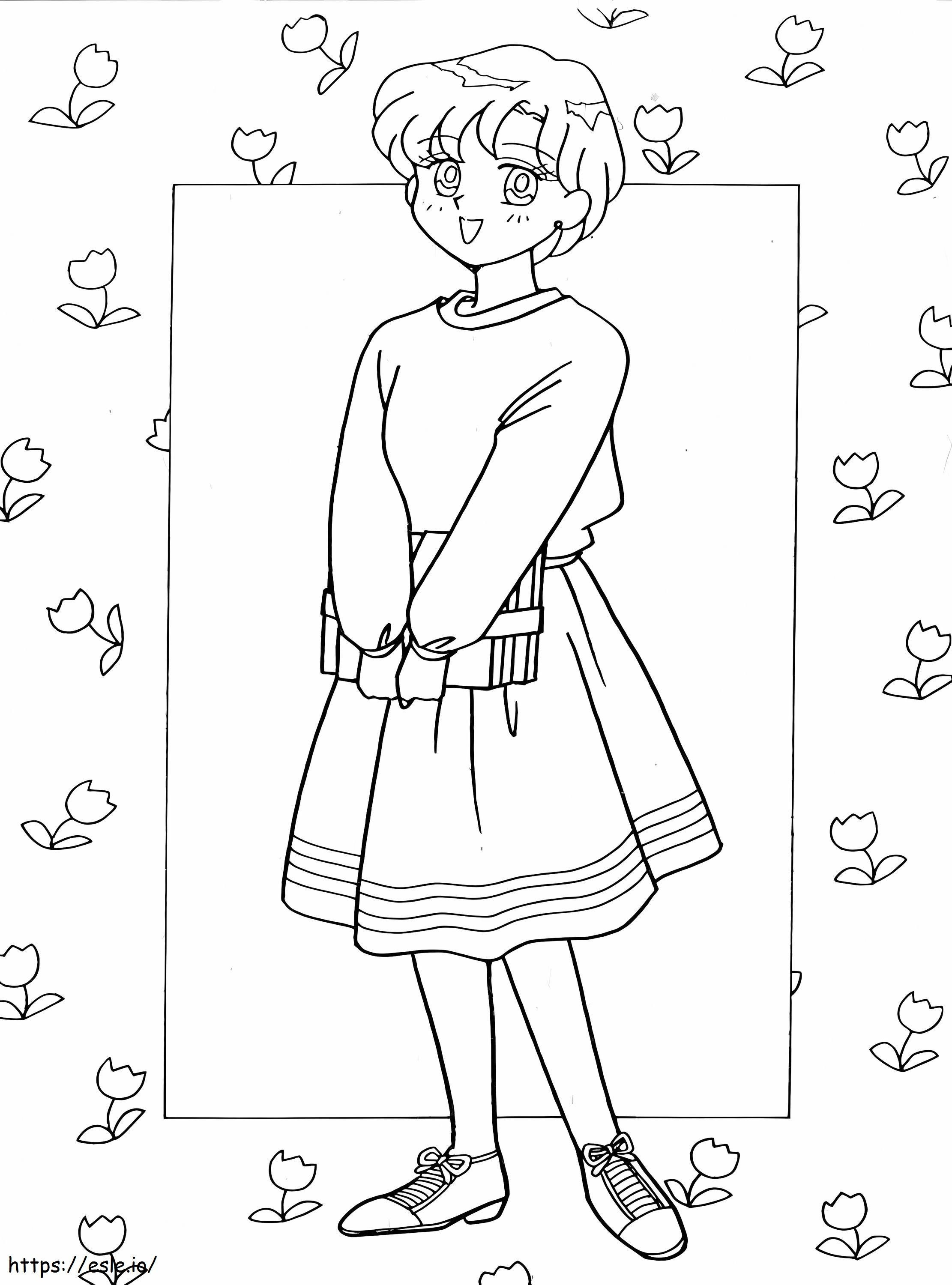 Ami Mizuno From Sailor Moon coloring page