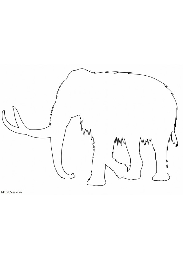 Umriss eines Mammuts ausmalbilder