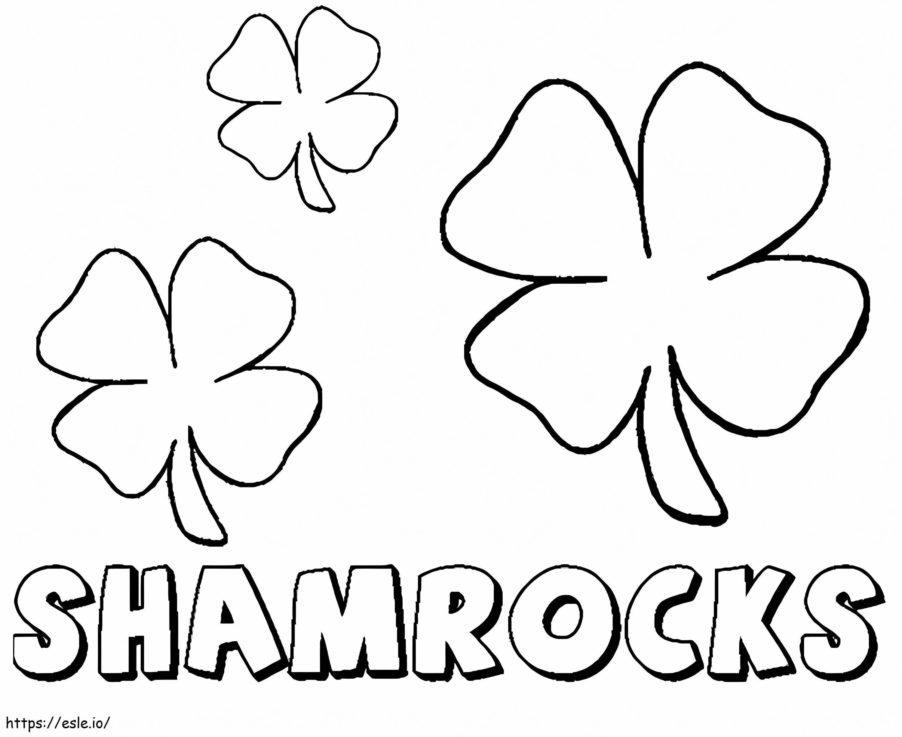 Free Shamrocks coloring page