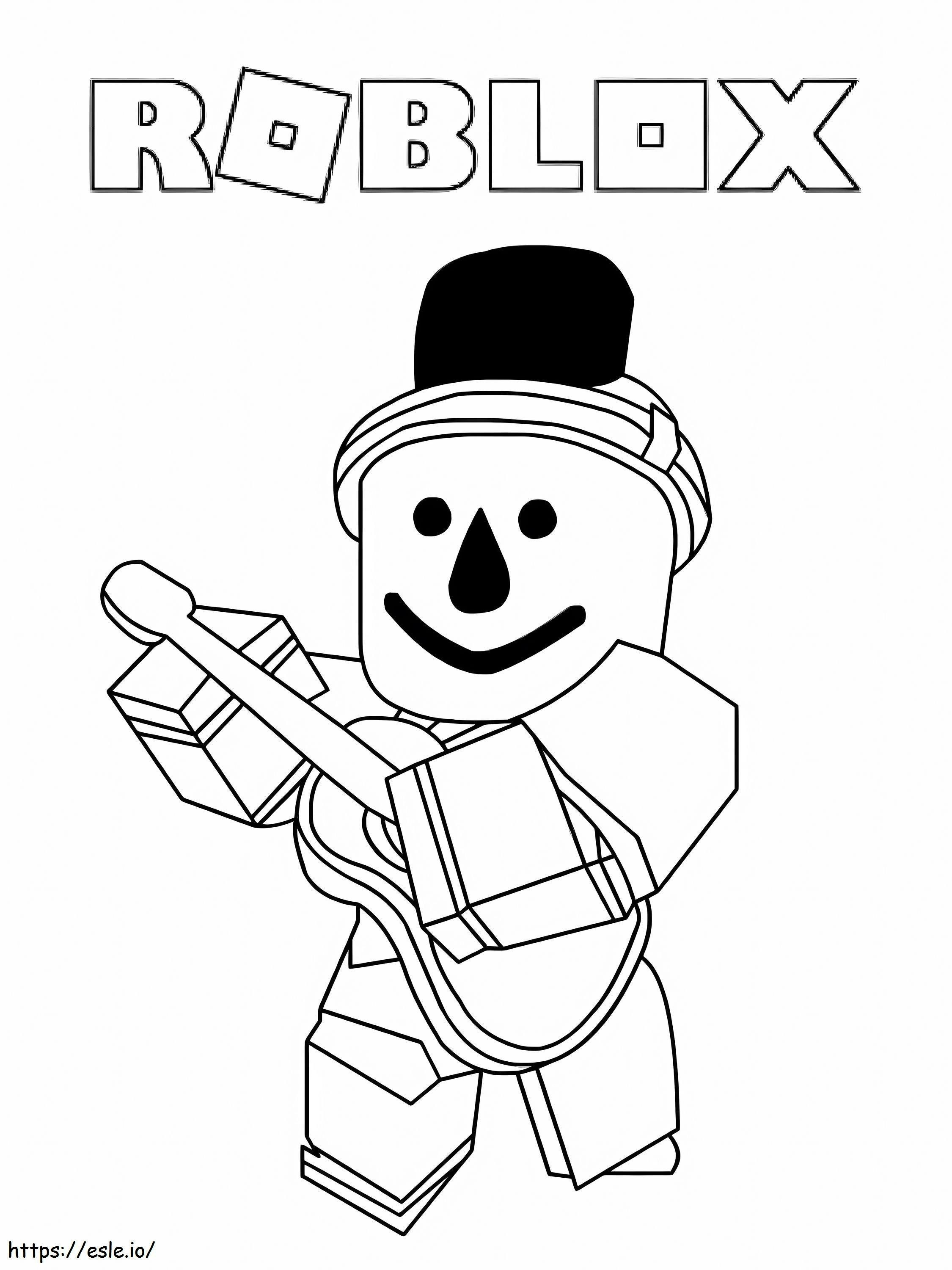 Roblox Playing Guitar coloring page