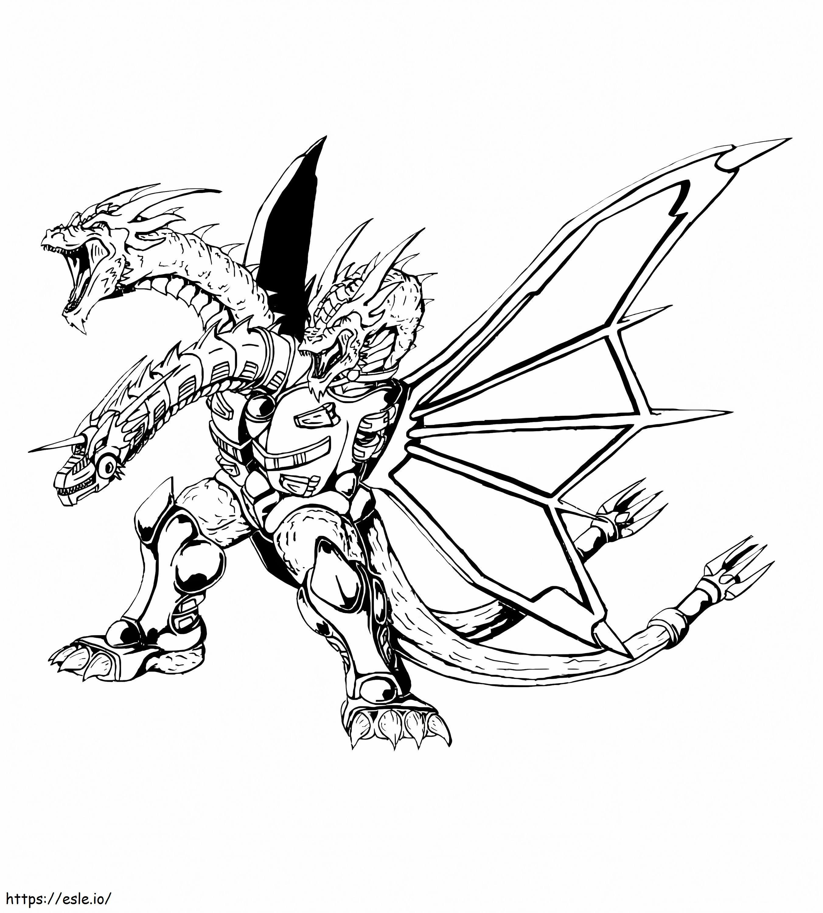 Monstruo Ghidorah coloring page