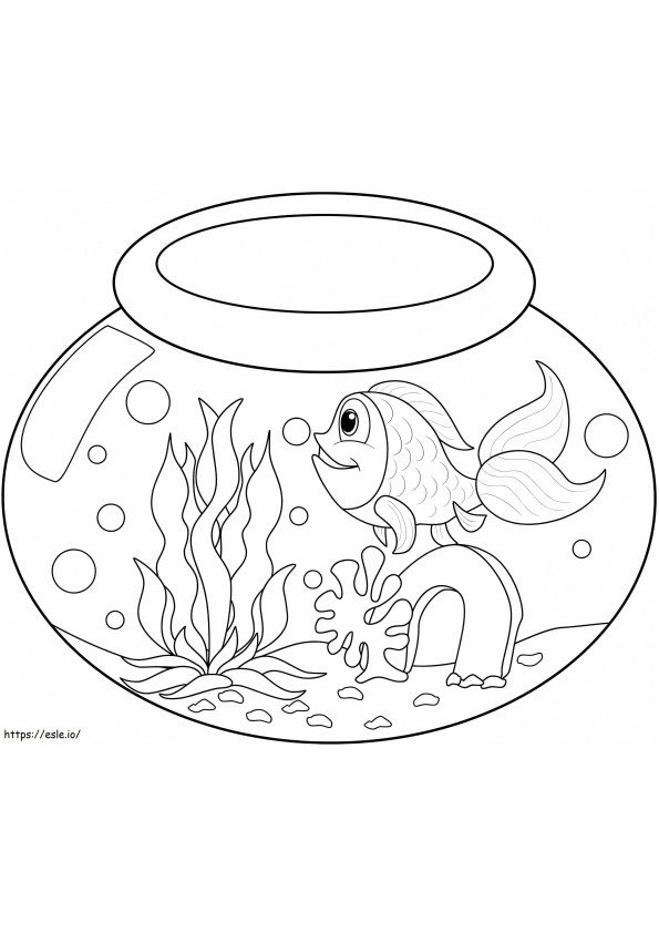 Fish Bowl imprimabil gratuit de colorat