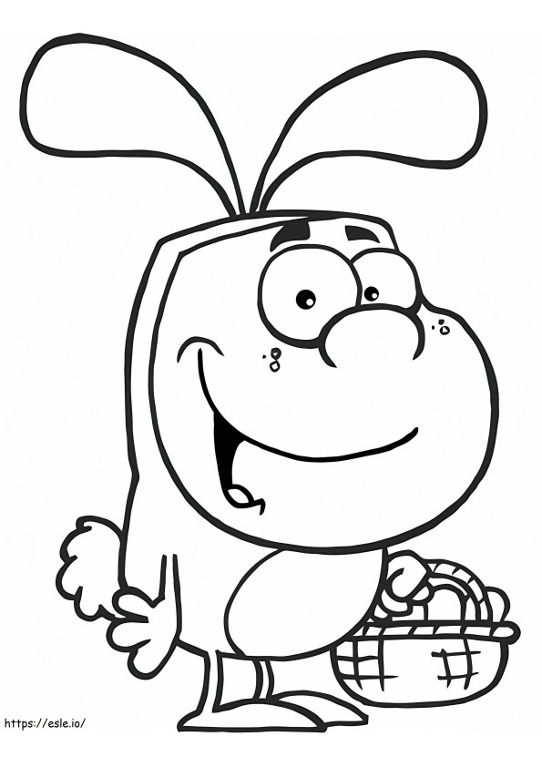 Easter Bunny Smiling coloring page