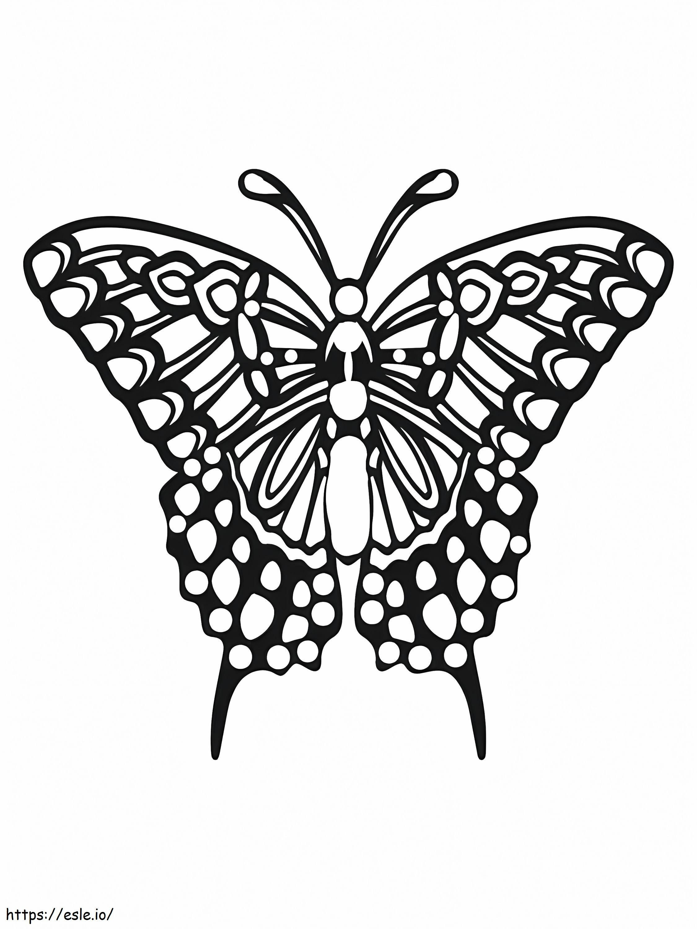 Coloriage Beau papillon 2 à imprimer dessin