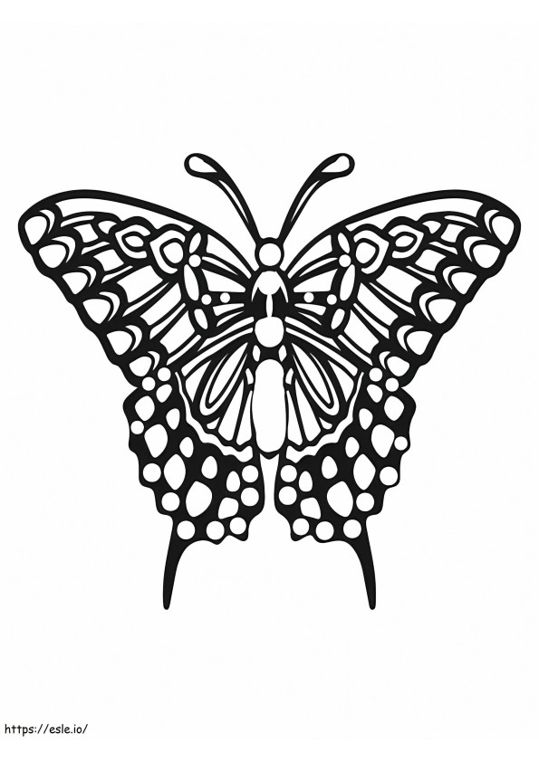 Coloriage Beau papillon 2 à imprimer dessin