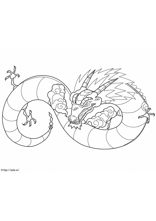 Oriental Dragon coloring page