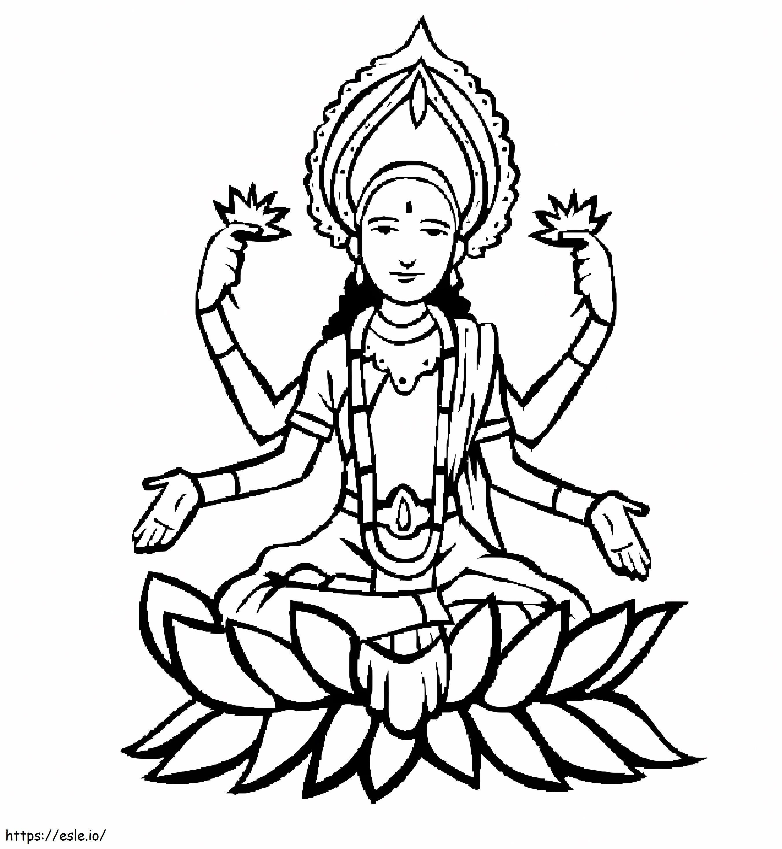 Shiva Hindu God coloring page