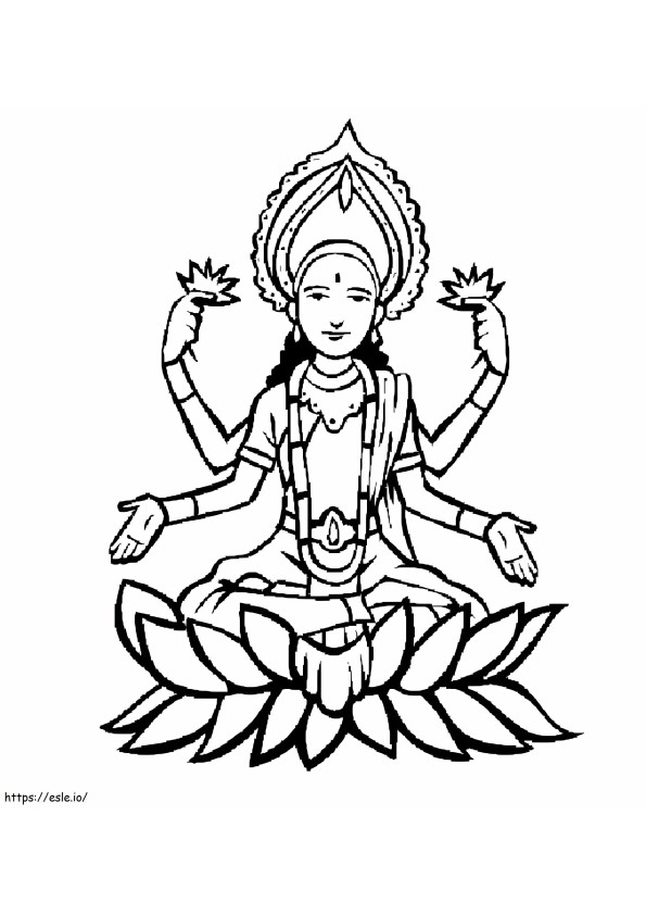 Zeul hindus Shiva de colorat