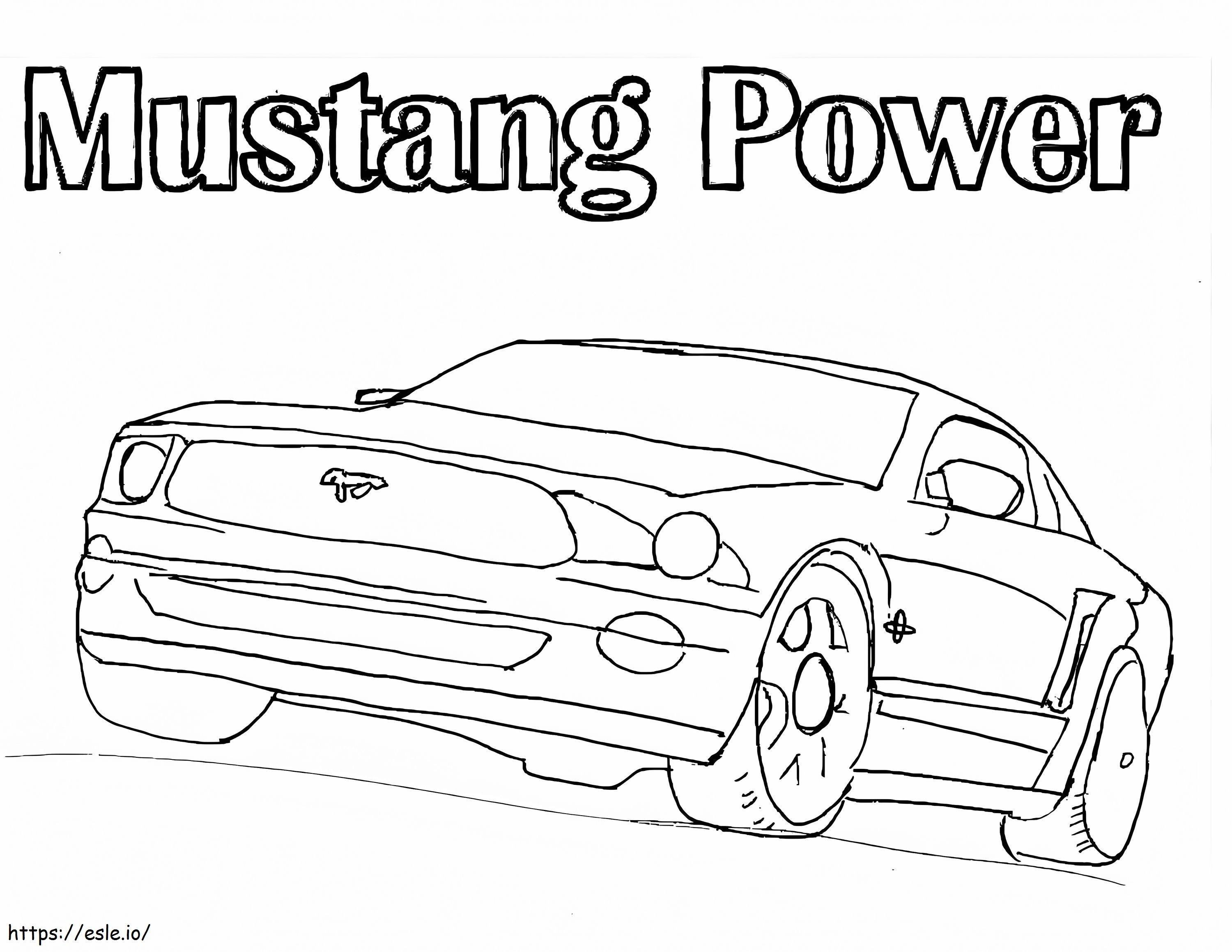 Mustang-kracht kleurplaat kleurplaat