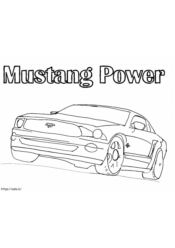 Poder Mustang para colorear