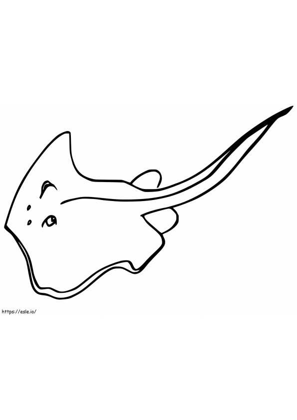 Ocellate River Stingray coloring page