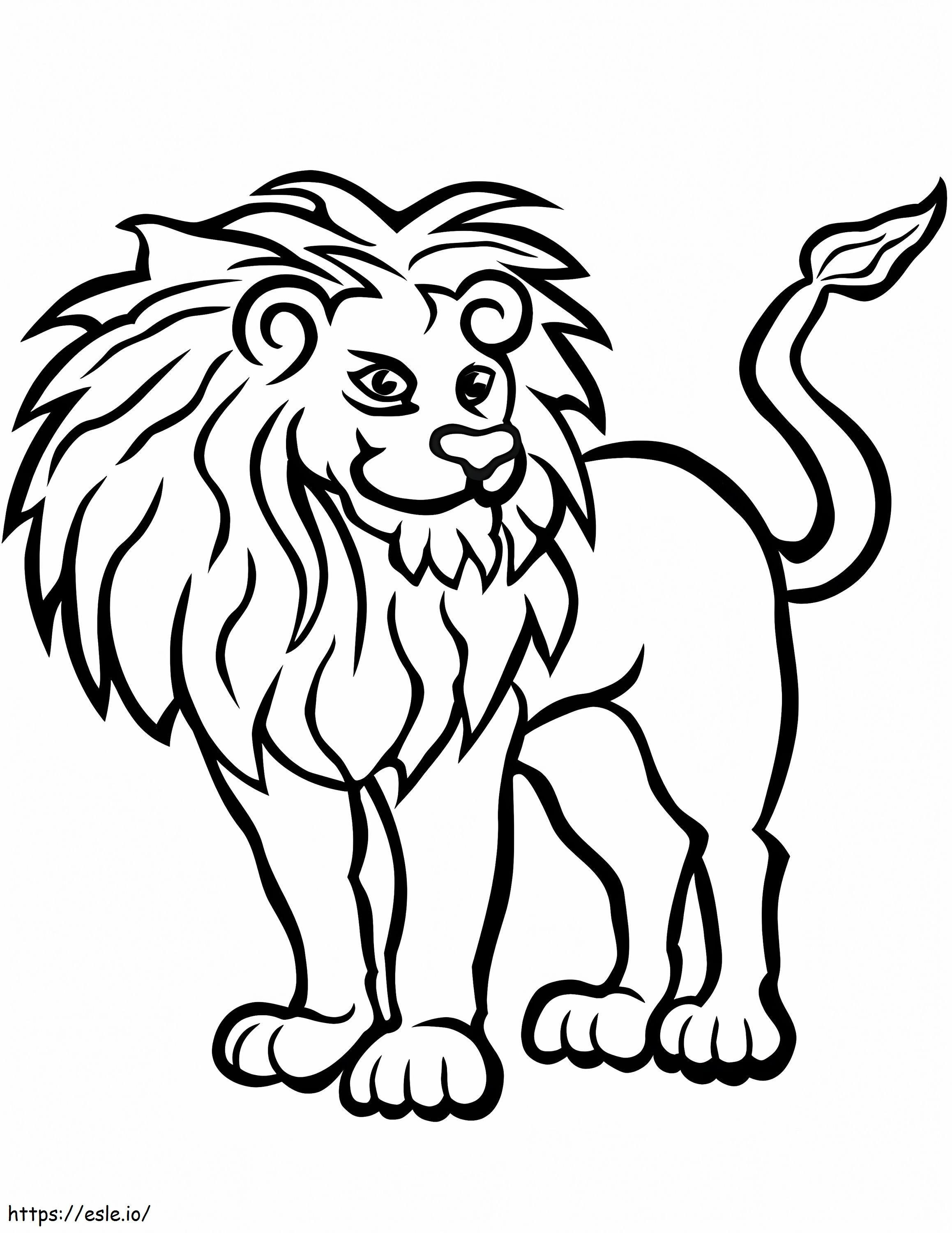 African Lion 1 coloring page