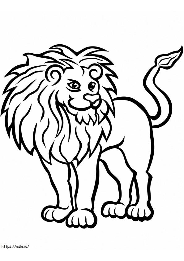 Afrikkalainen leijona 1 värityskuva