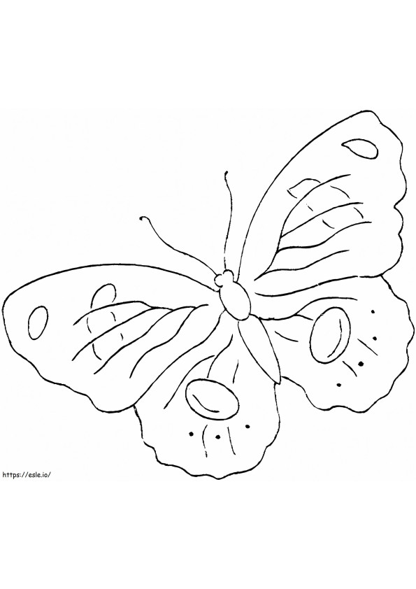 Coloriage Papillon très facile à imprimer dessin