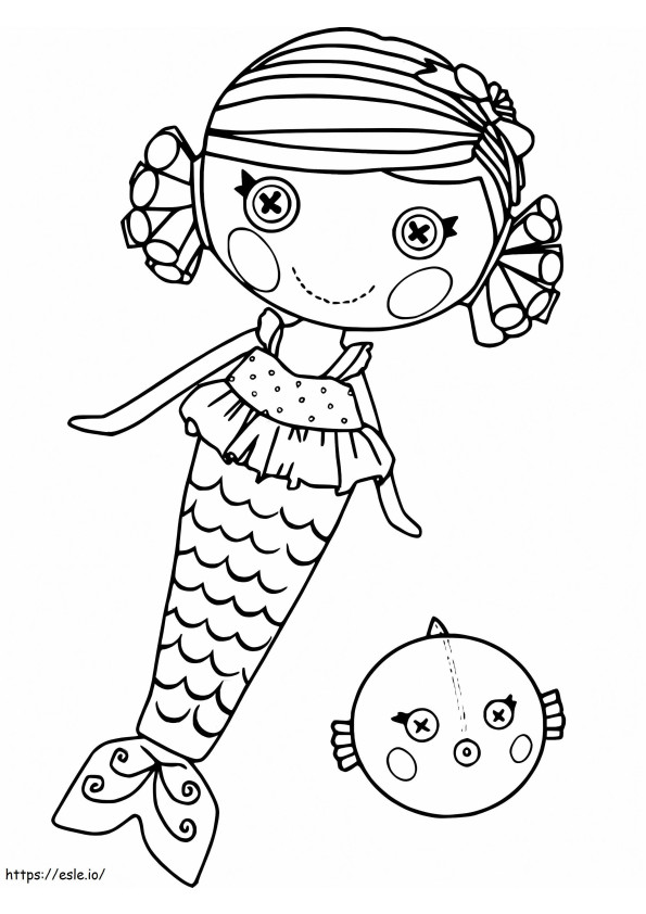 Lalaloopsy La sirena e il pesce palla da colorare